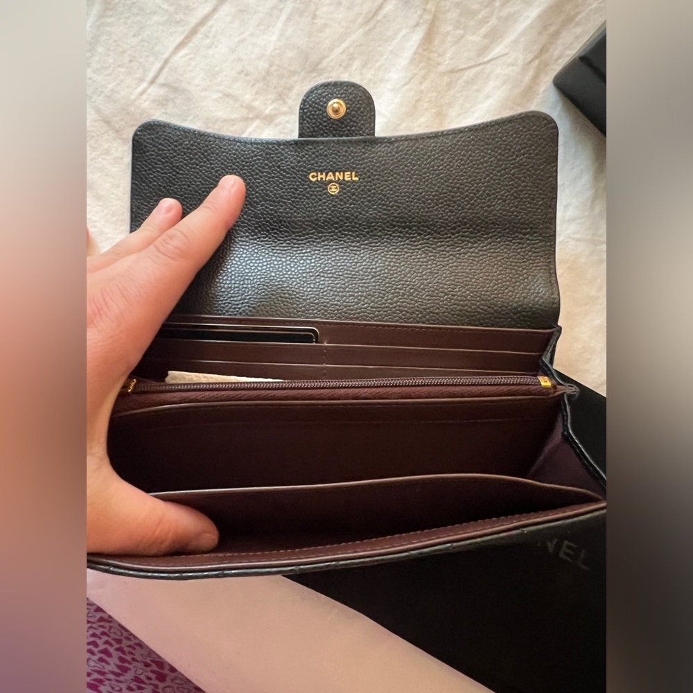 CHANEL Caviar Skin Matelasse Flap Long Wallet 30 Series Classic Flap - Picture 5 of 5